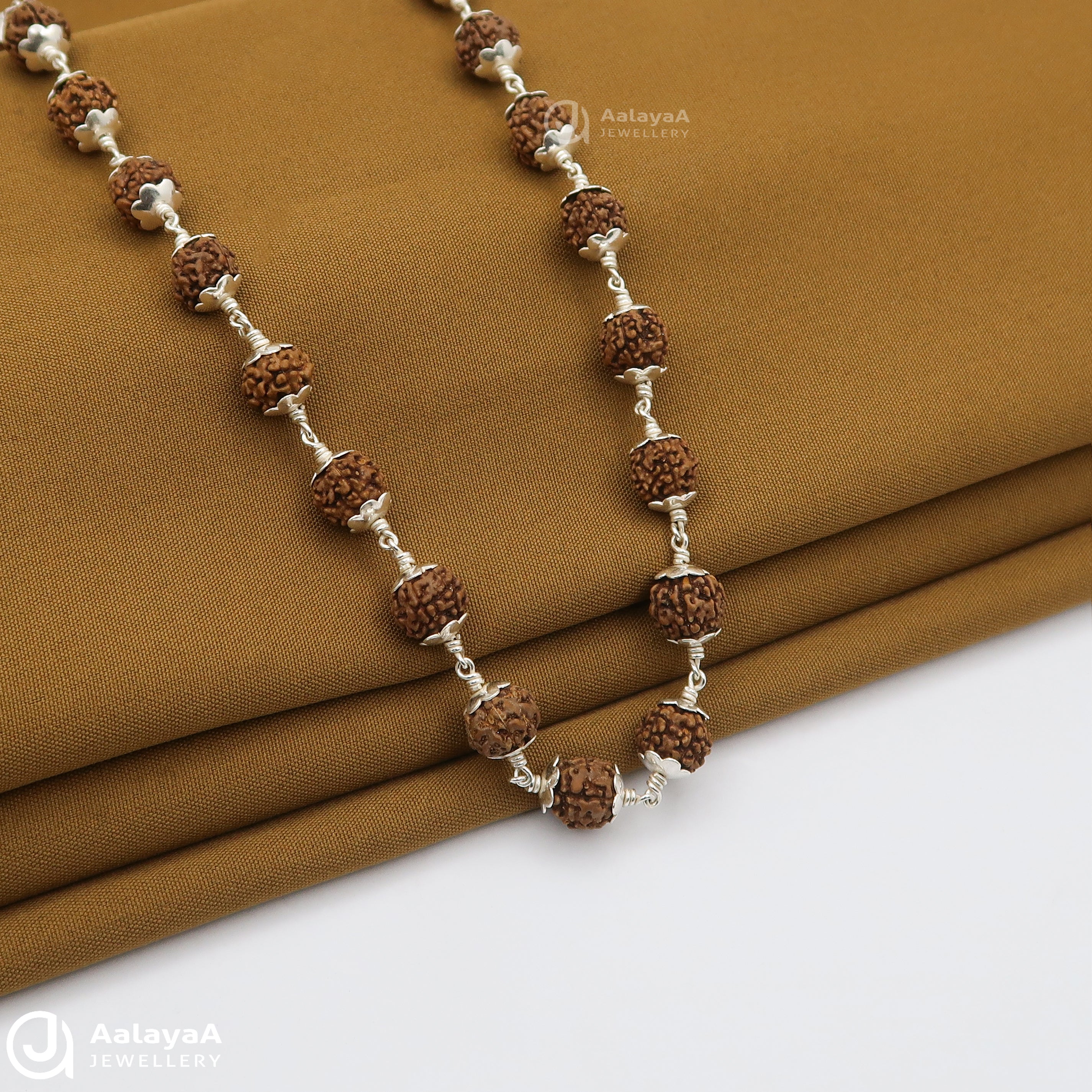 Brown Rudraksha Mala withCup