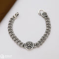 Fierce Lion Oxidised Silver Bracelet