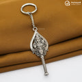Vel Murugan Oxidised Silver Keychain