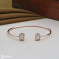 Silver rosegold Double Buguette Kada
