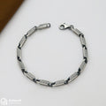 Trendy Link Oxidised Silver Bracelet