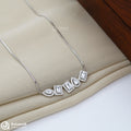Sparkling CZ Stone Silver Chain Pendant