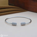 Simple Glittering Silver Kada