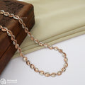 Dual Tone Fancy Oval Shaped Silver Chain