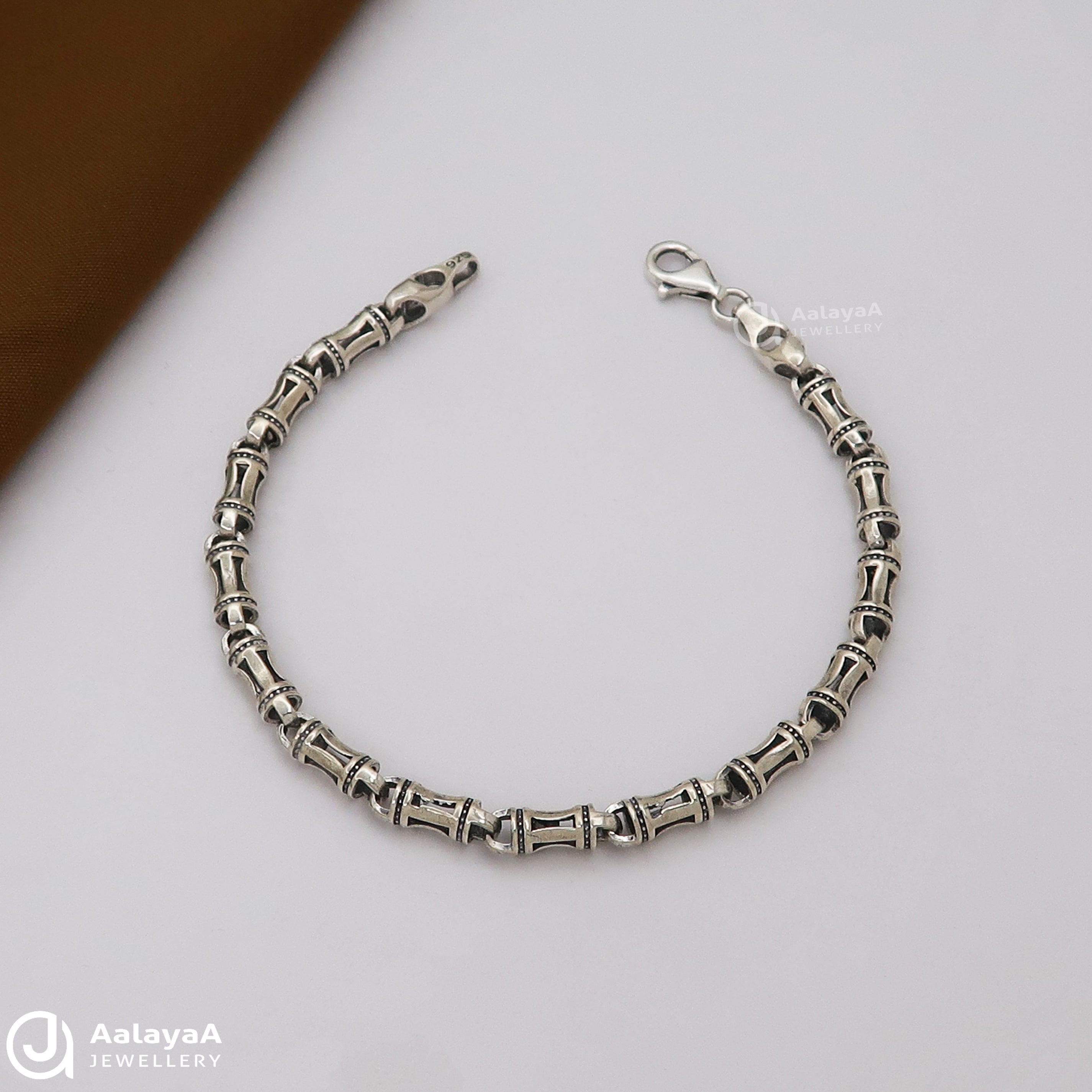 Regalia Link Oxidised Silver Bracelet