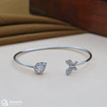 Leaf and Butterfly Silver Kada
