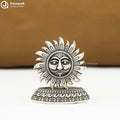 Silver Antique Surya Dev 2D Idol