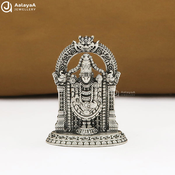 Silver Antique Venkateshwara 2D Idol
