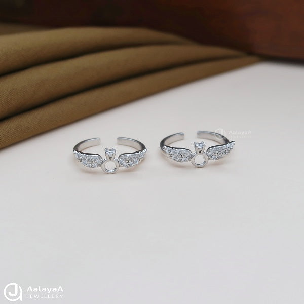 Little Wings Silver Toe Ring