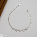 Sleek Penta Heart Silver Bracelets