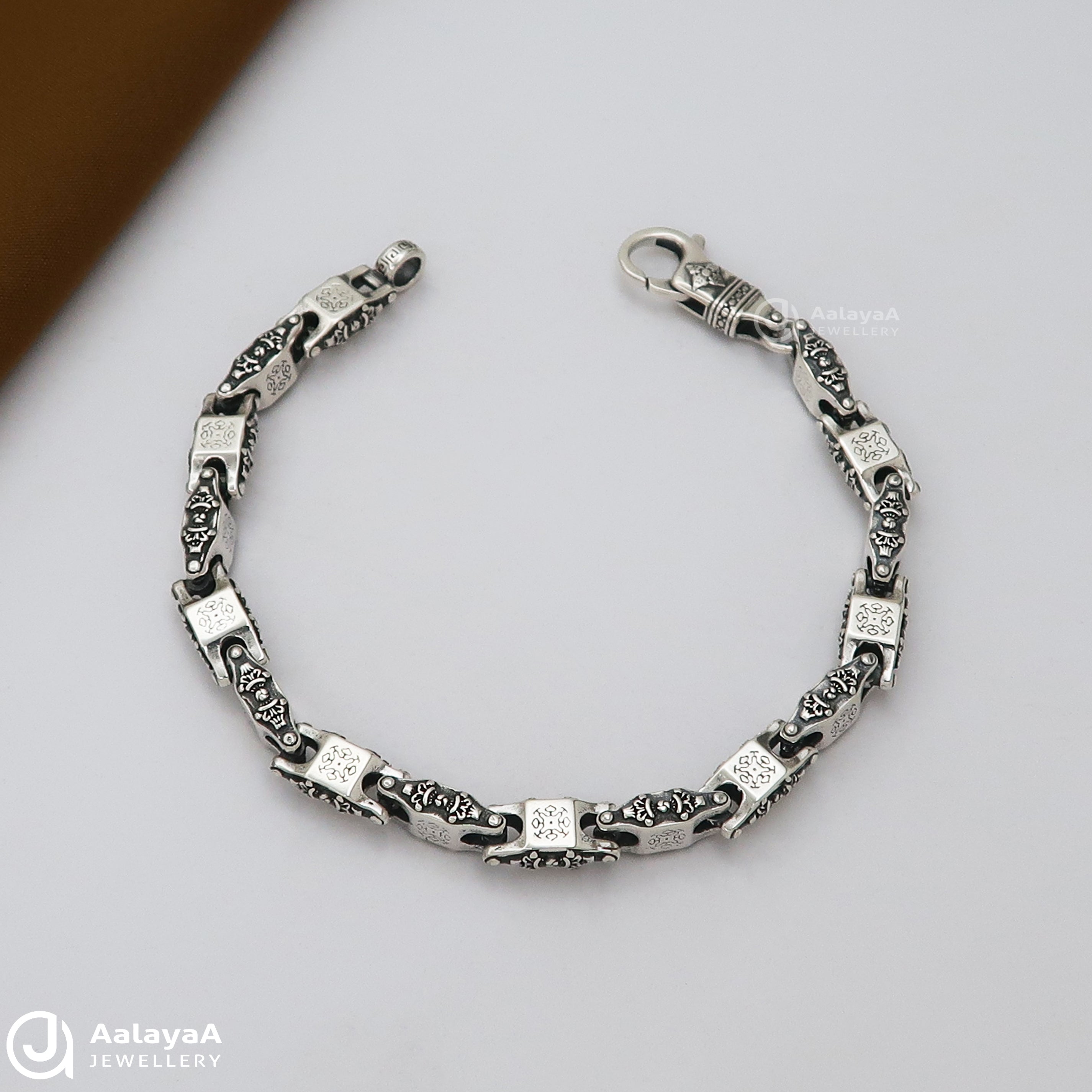 Turkish Antique Style Oxidised Silver Bracelet