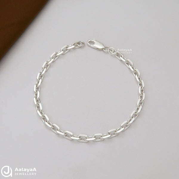Thick Chain Silver Bracelet