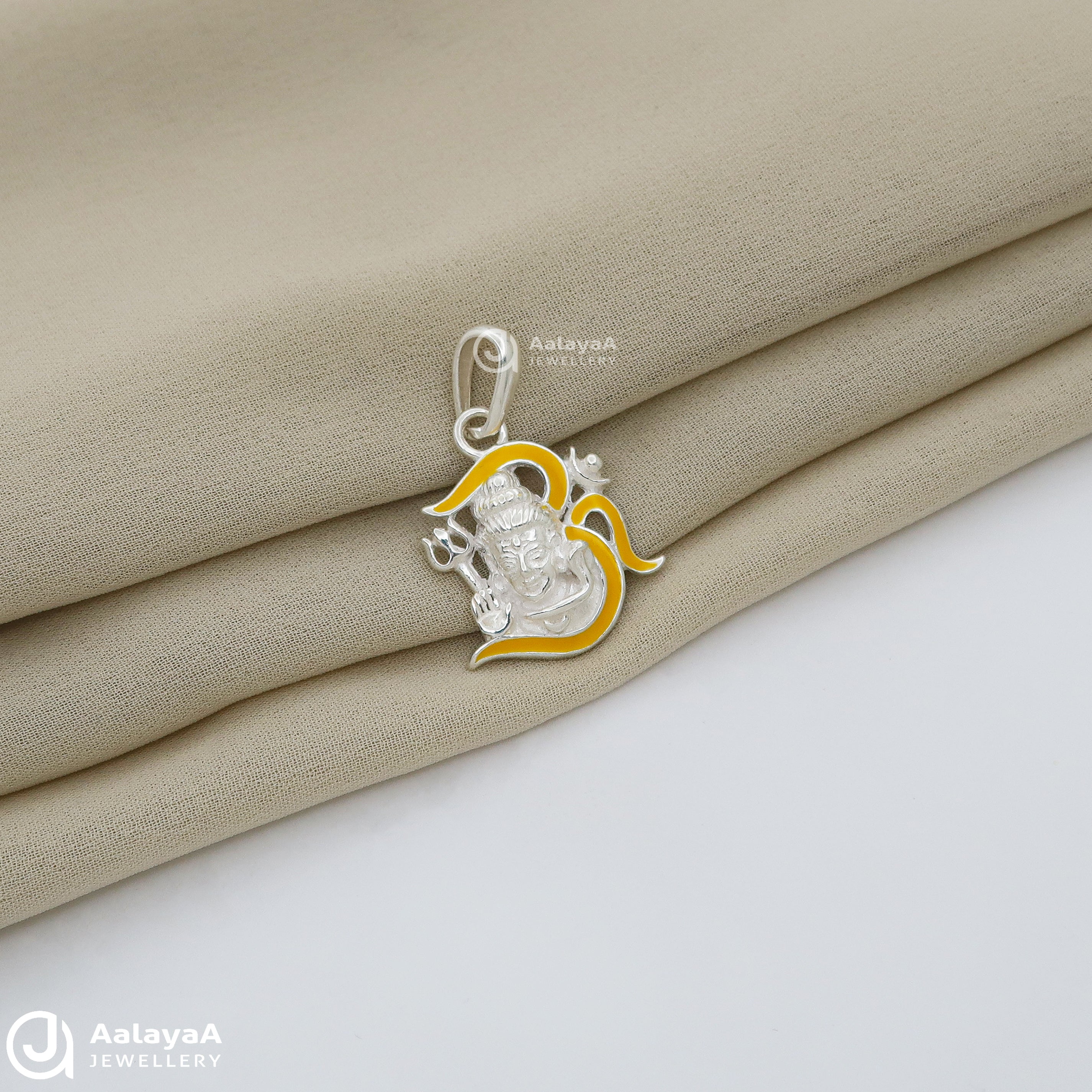 Shivan Om Silver Pendant