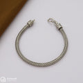 Oxidised Silver Thick Woven Bracelet