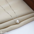 Single Pearl Silver Chain Pendant