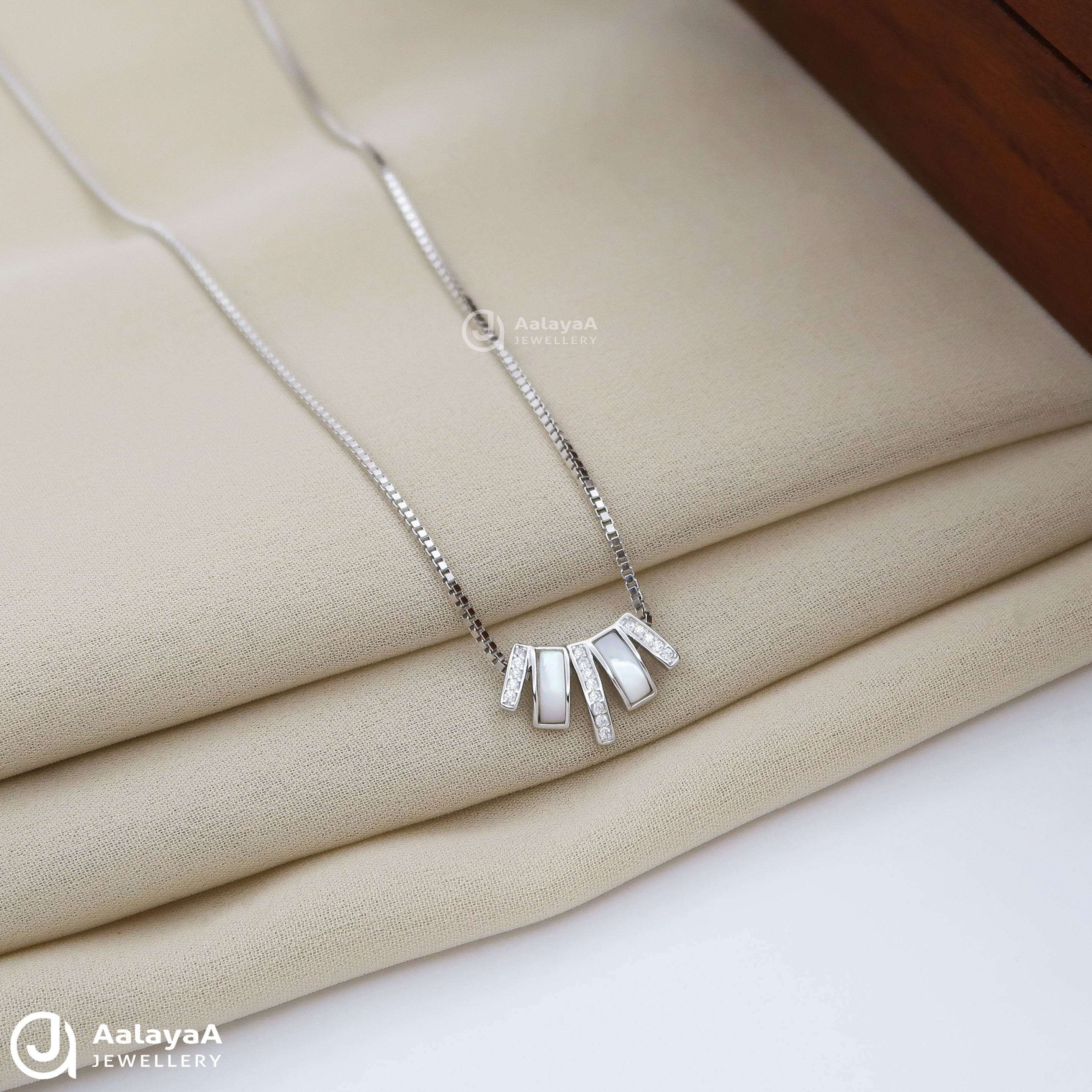 MOP Tribal Silver Chain Pendant