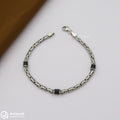 Ebon Link Oxidised Silver Bracelet