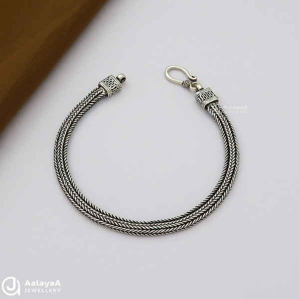 Oxidised Silver Black Mamba Bracelet
