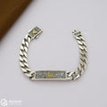 Cuban Illuminati Oxidised Silver Bracelet