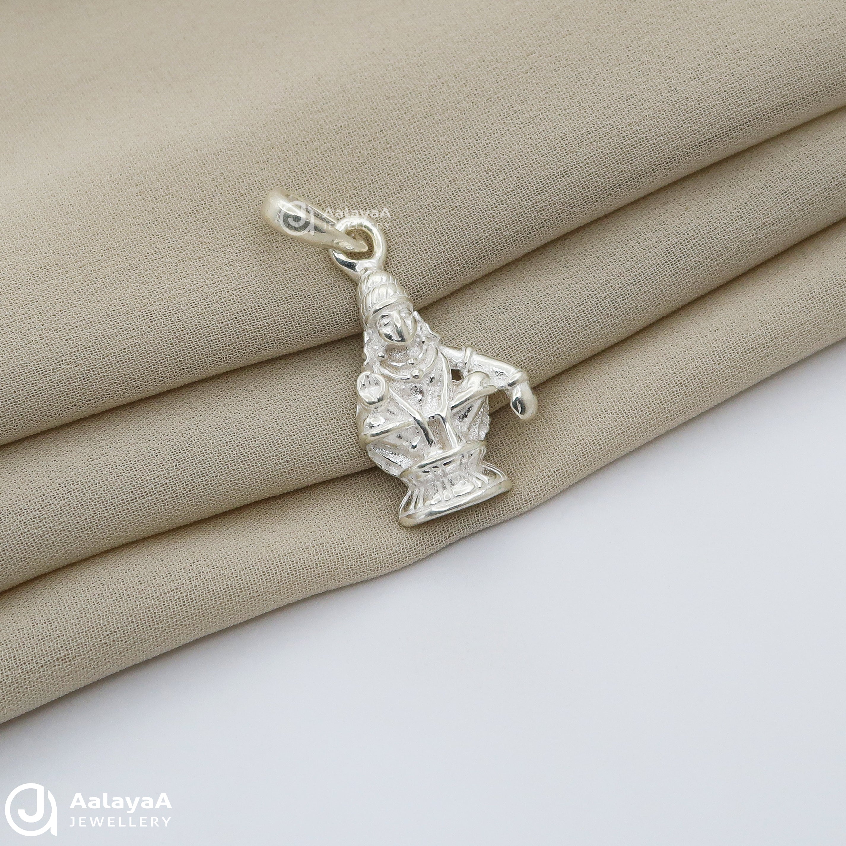 Lord Ayyappan Silver Pendant
