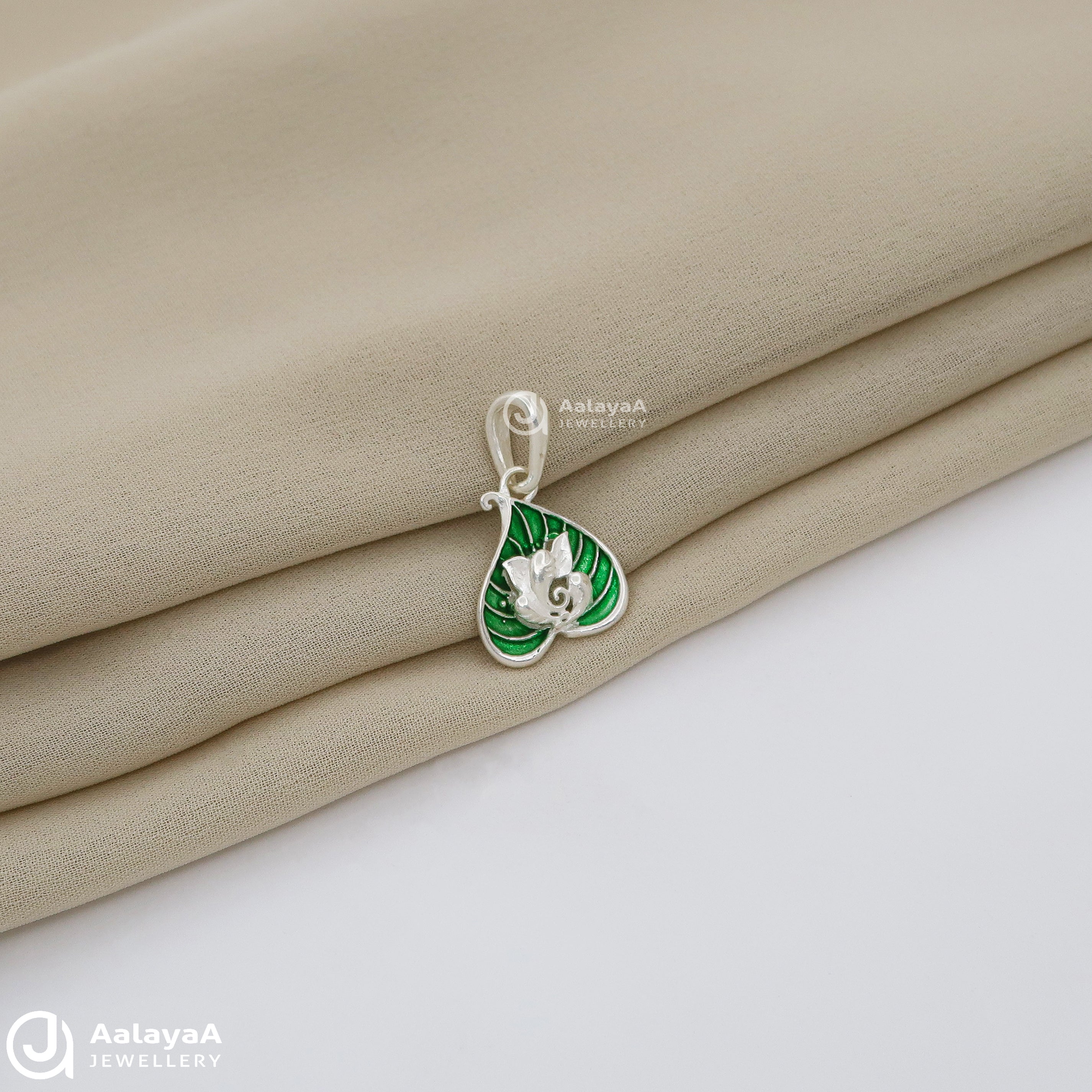 Cute Ganesha Silver Pendant