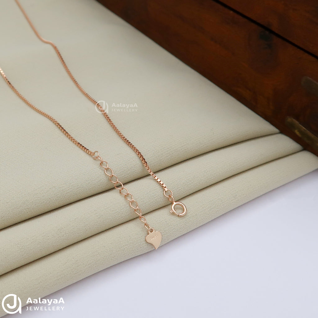 Silver Rosegold Endless Love Diamond Infinity Chain Pendant