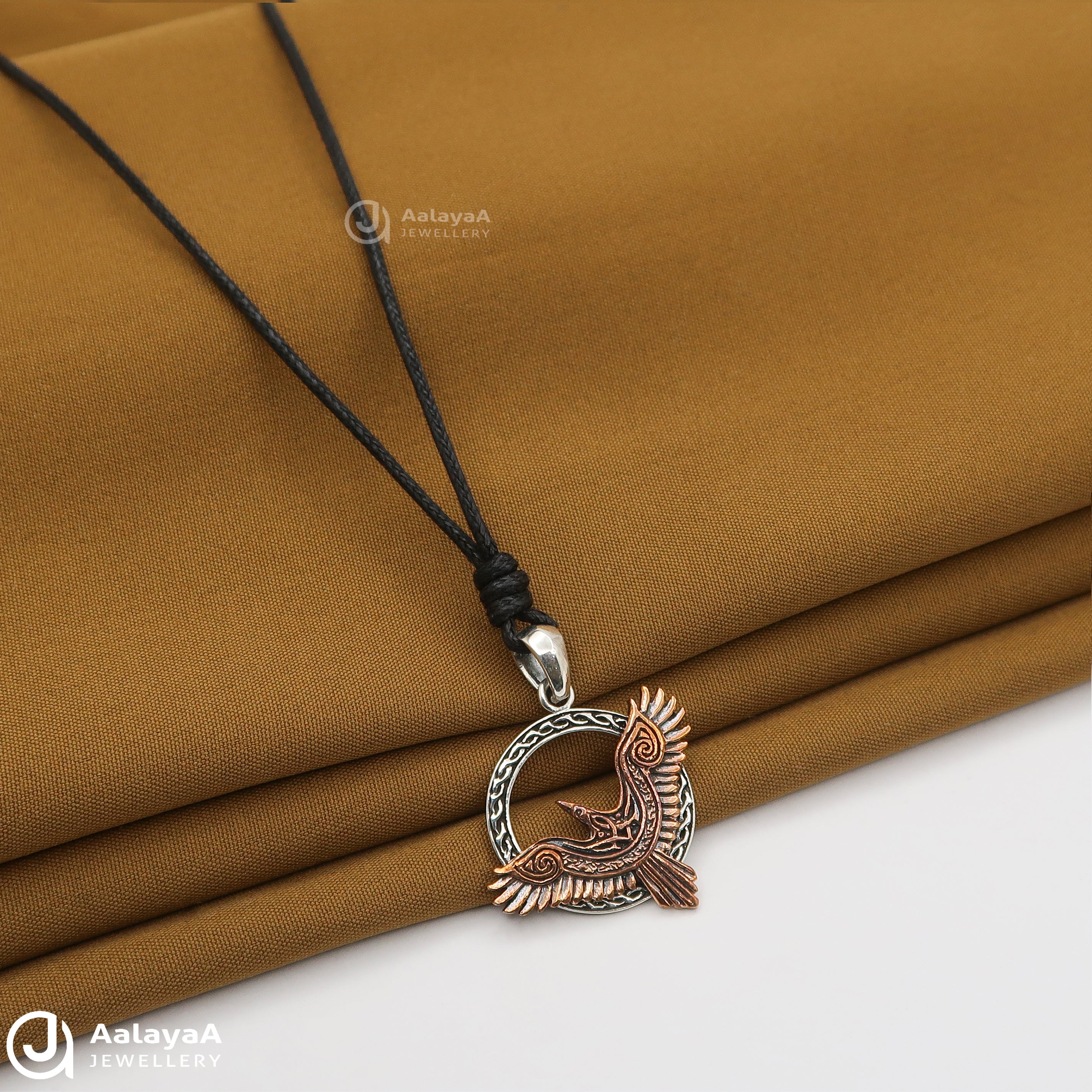 Dual Tone Eagle Silver Pendant