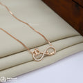 Silver Rosegold Infinity Love Chain Pendant