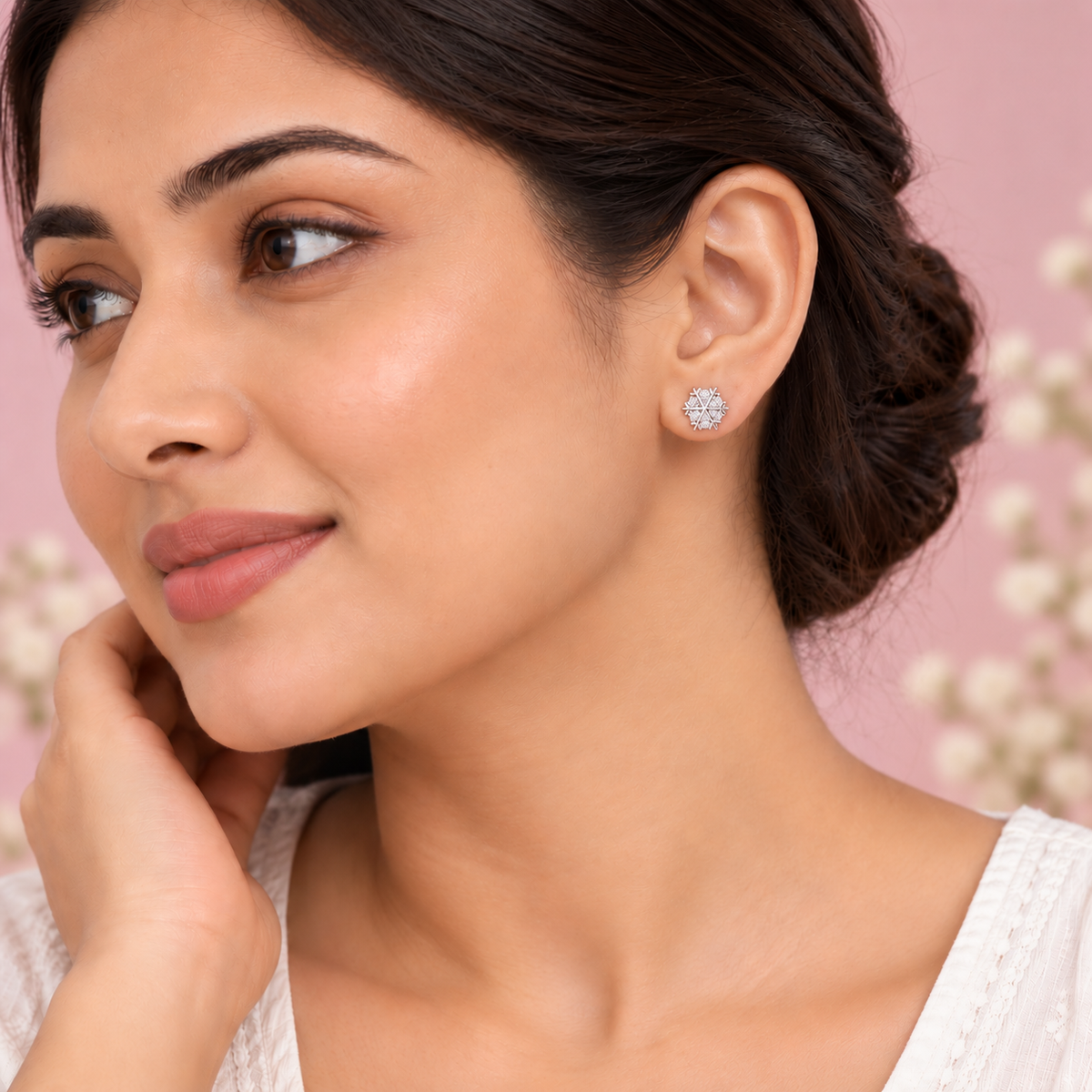 Silver Snowflake Earring