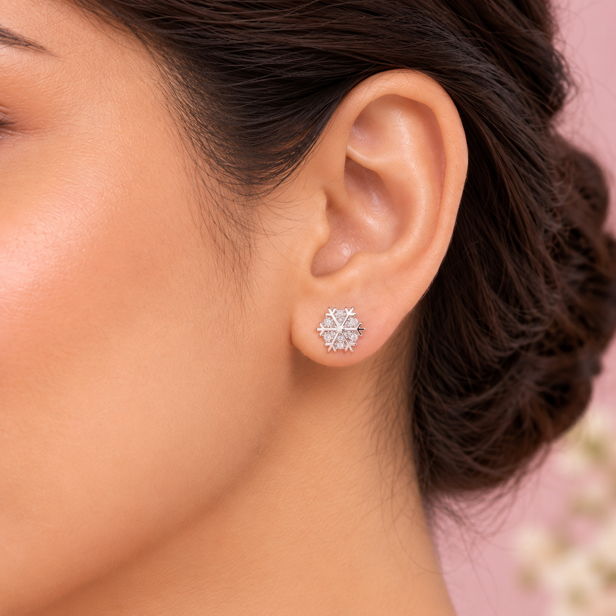 Silver Snowflake Earring