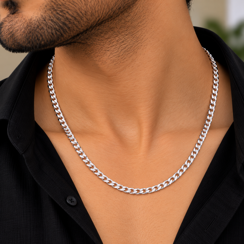 Imperial Cuban Silver Men's Chain