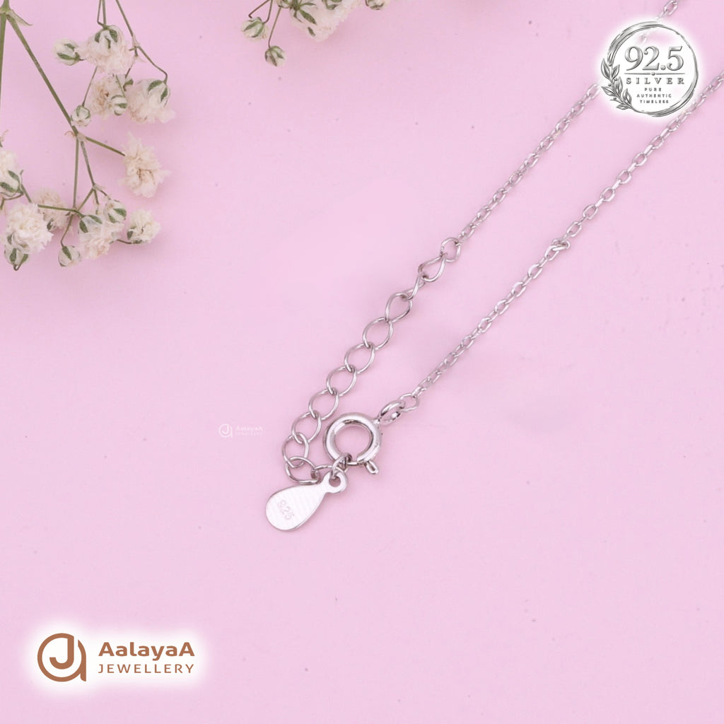 Silver Mother of Pearl Butterfly Chain Pendant