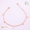 Silver Rosegold Geometric Charm Bracelet