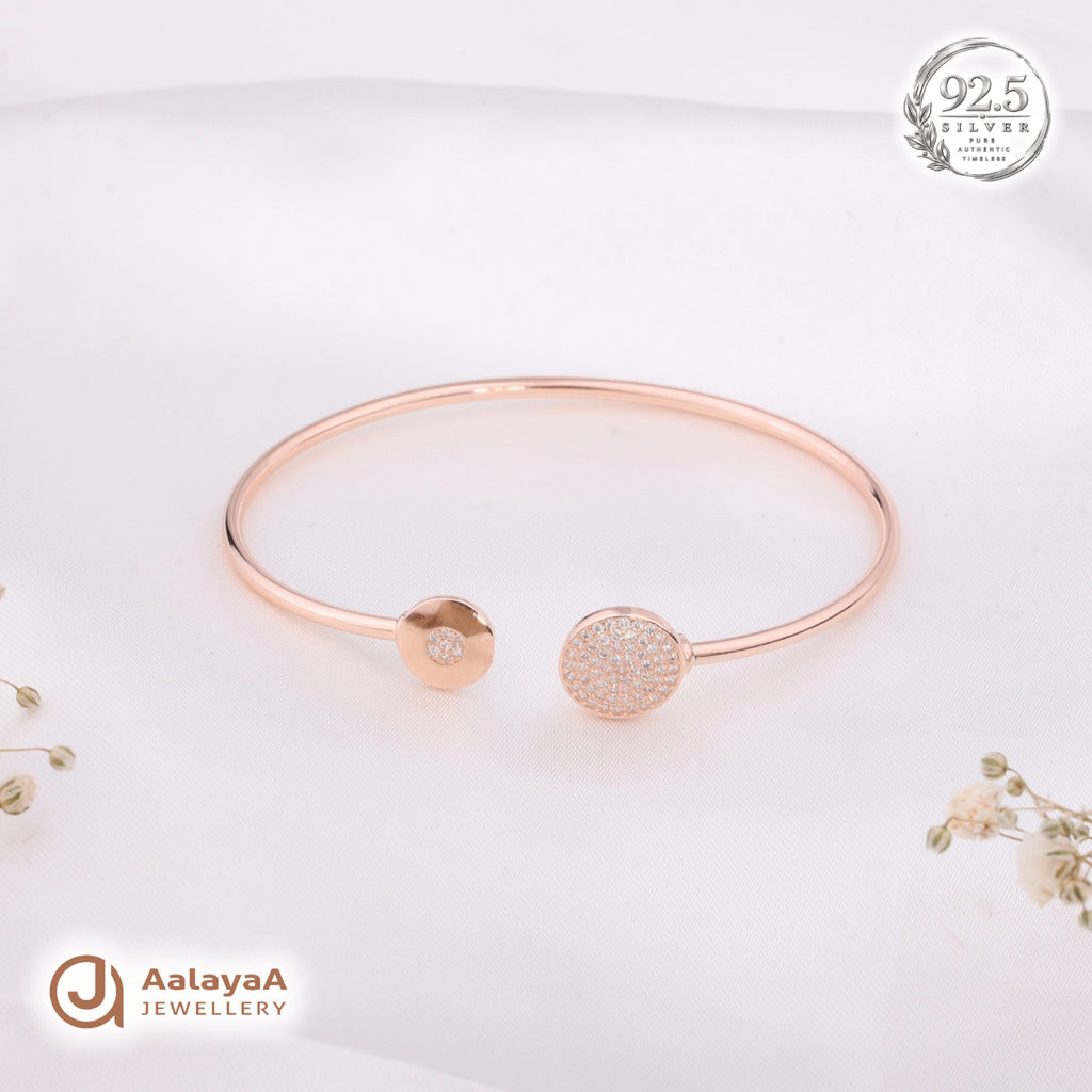 Silver Rosegold Celestial Circle Kada