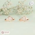 Silver RoseGold Clover Blossom Toe Ring