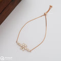 Adjustable Silver Rosgold Flower Bracelets
