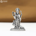 Silver Antique Lord Murugar With Peacocok 2D Idol