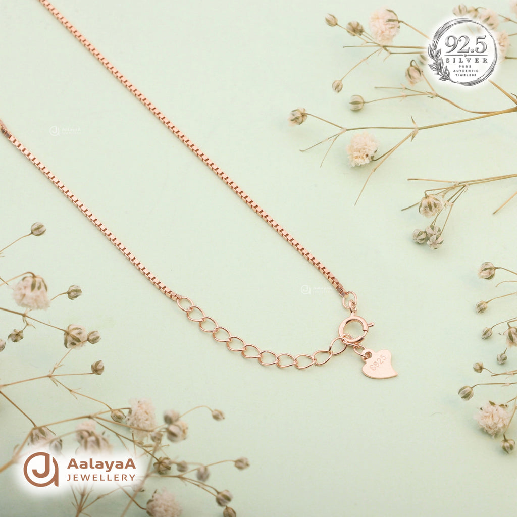 Silver Rosegold Three Hearts Forever Chain Pendant