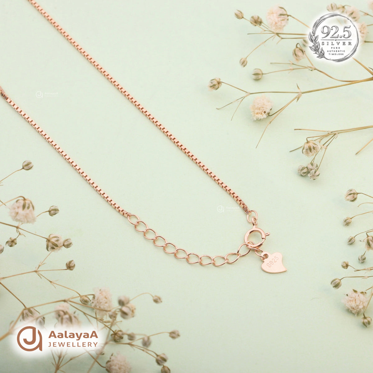 Silver Rosegold Three Hearts Forever Chain Pendant