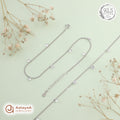 Silver Crystal Dewdrop Anklet