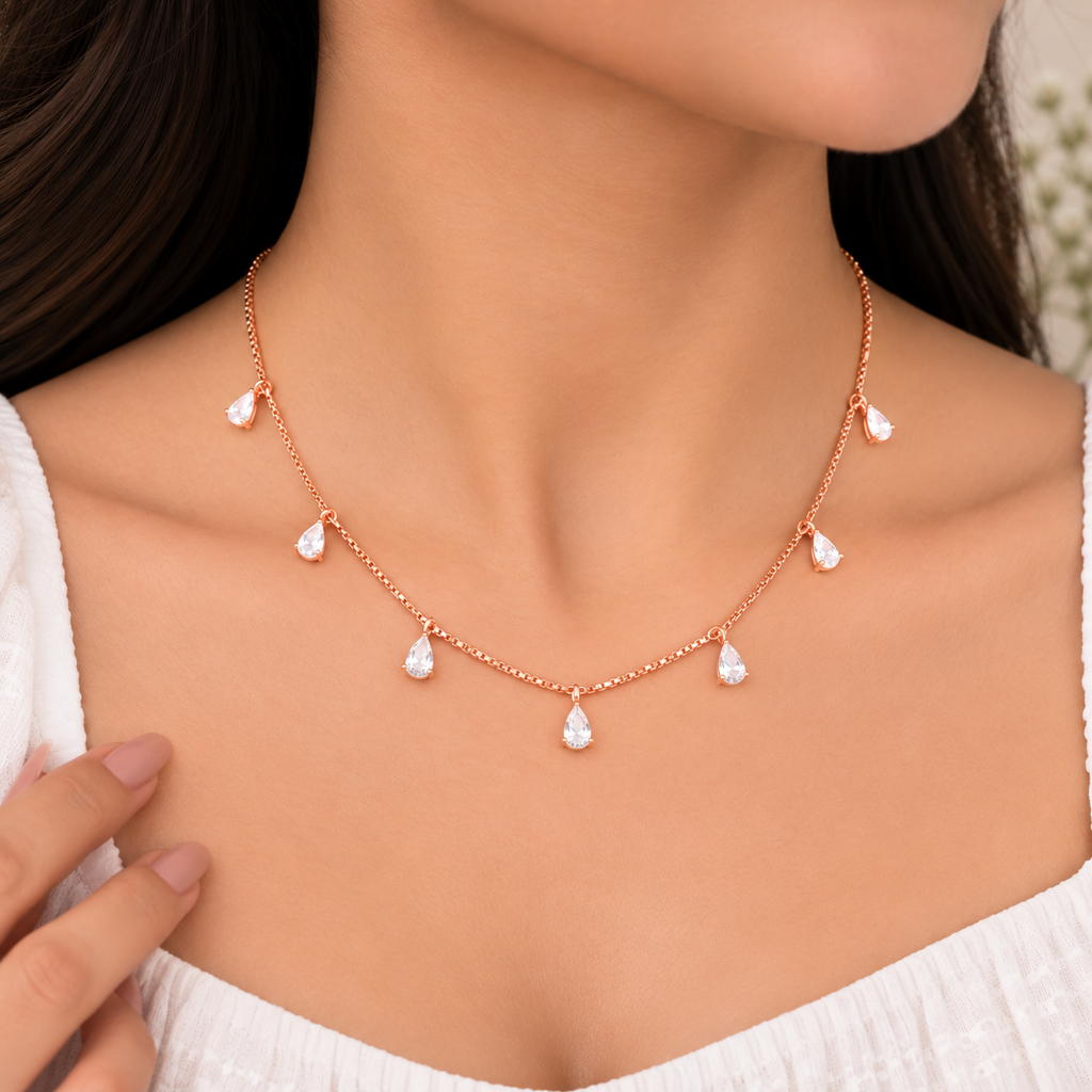 Serene Teardrop Necklace Set