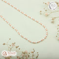 Silver Rosegold Swirl Barrel Bead Chain
