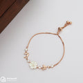 Adjustable Silver Rosegold Flower and Butterfly Bracelets