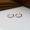 Silver Rose Gold Simple Plain Toe Ring