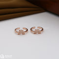 Silver Rose Gold Lotus Toe Ring