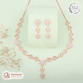 Silver Rose Gold Fiora Daisy Necklace Set