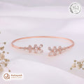 Silver Rosegold Crystal Butterfly Garden Kada