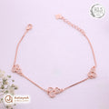 Silver Rosegold Clover Trio Bracelet
