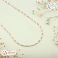 Silver Rosegold Swirl Cube Bead Chain