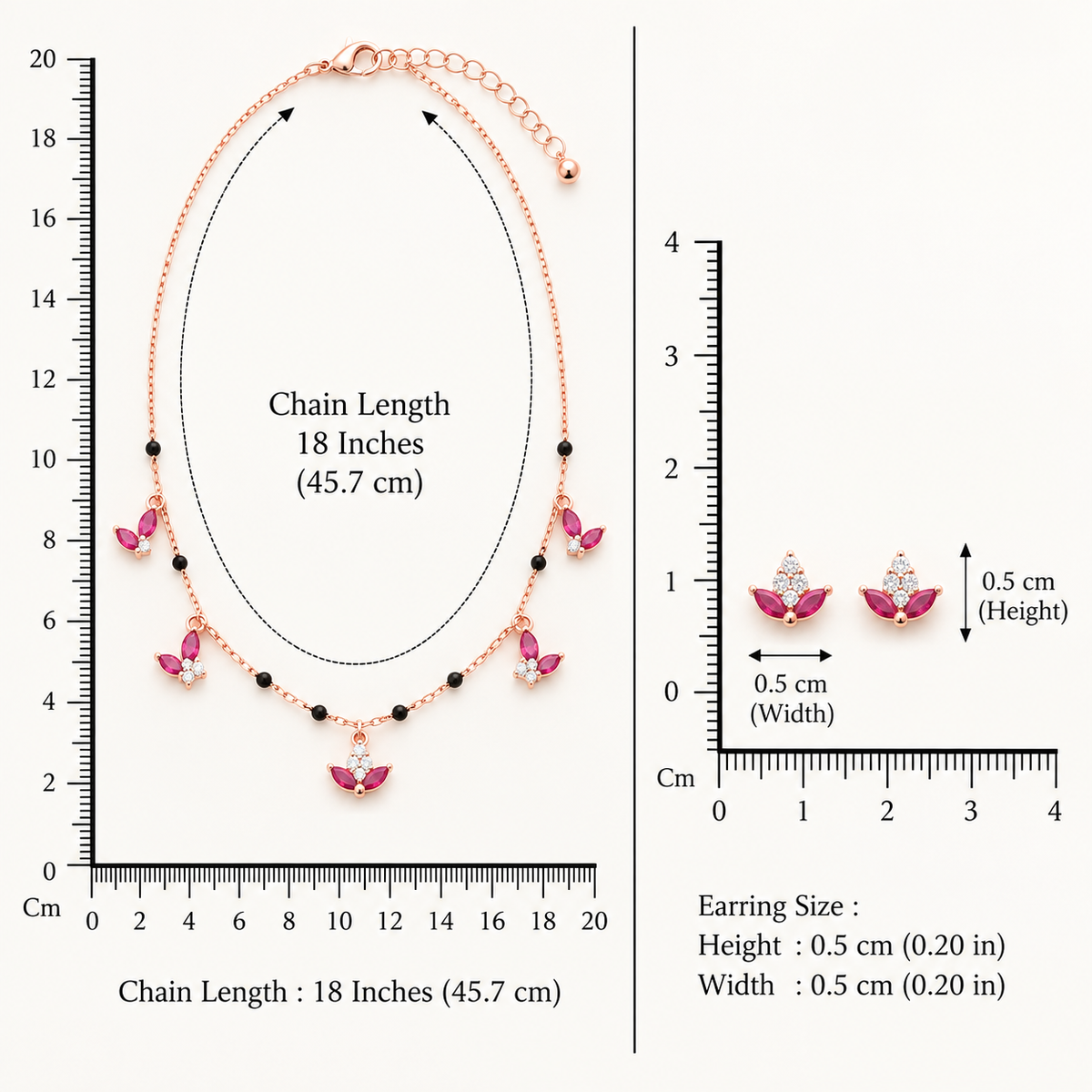Ruby Petal Mangalsutra Set